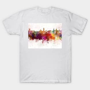 Aberdeen skyline in watercolor background T-Shirt